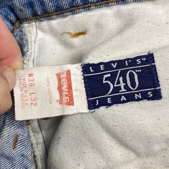 Vintage Levi's 540 Straight Leg Jeans 36x32 USA Leather Tab - Picture 9 of 14